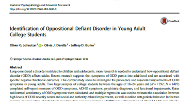 ODD in Young Adults Manuscript